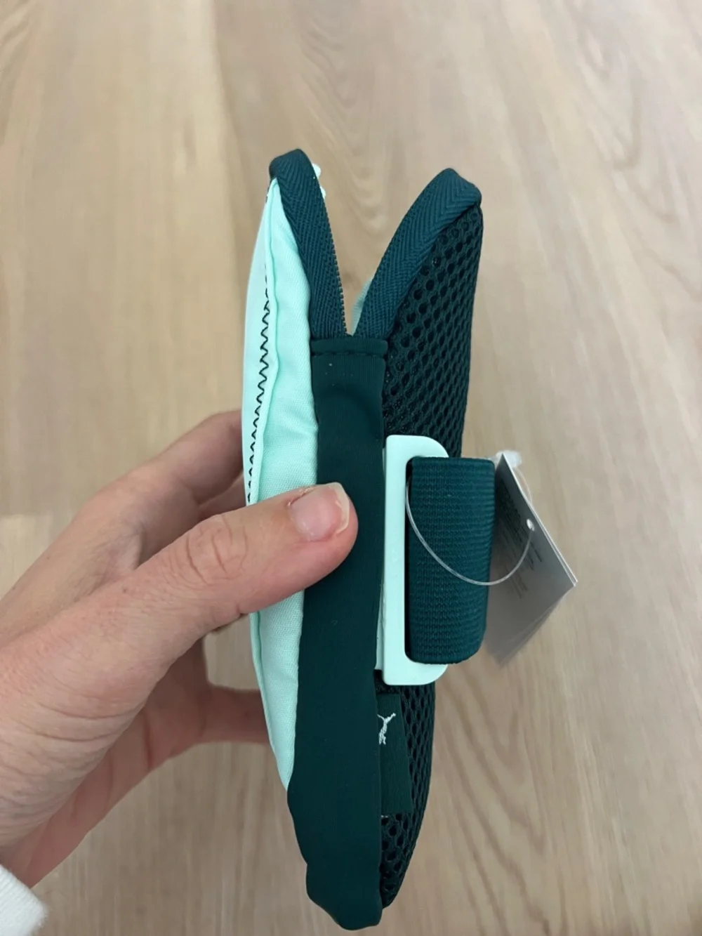 Puma Mint Green and Black Arm Pocket with Yellow Pull